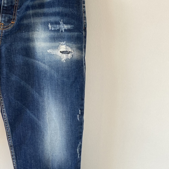 Preloved Made in Italy Men's Blue Denim Distressed Jeans - Size 42, Authentic - Picture 17 of 17